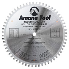 HG12600-5/8 Carbide Tipped Hollow Ground 12 Inch Dia x 60T HG, -6 Deg, 5/8 Bore