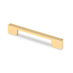 RECTANGULAR PULL GOLD SWAROVSKI CRYSTALS GOLD