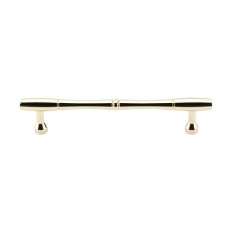 Nouveau Bamboo Pull 7" (c-c) - Polished Brass