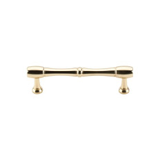 Nouveau Bamboo Pull 3 3/4" (c-c) - Polished Brass