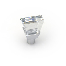SWAROVSKI CRYSTAL CUFF LINK KNOB CHROME