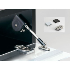 GLASS DROP LID HINGE (ADJUSTABLE TYPE), SDH-FP/BL