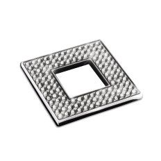 ZP0615-122, Diamond Square Knob Width 2 3/8"x Height 2 3/8"Polished Chrome