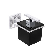 BA0085-262, Diamond Wall Soap Dispenser W 4 1/8"x D 4 1/8"x H 3 5/6"chrome / black