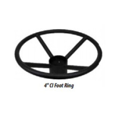 Foot Ring for Cast Iron Columns, 4" Black Matte