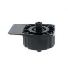 860 Dowel ABS Plastic Flange Socket 10mm Black