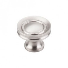 Button Faced Knob 1 1/4" - Brushed Satin Nickel