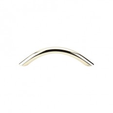 Curved Wire Pull 3 3/4" (c-c) - Polished Brass